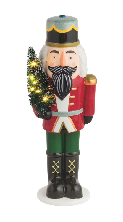 Ceramic LED Nutcracker Sitter (2 Sizes)