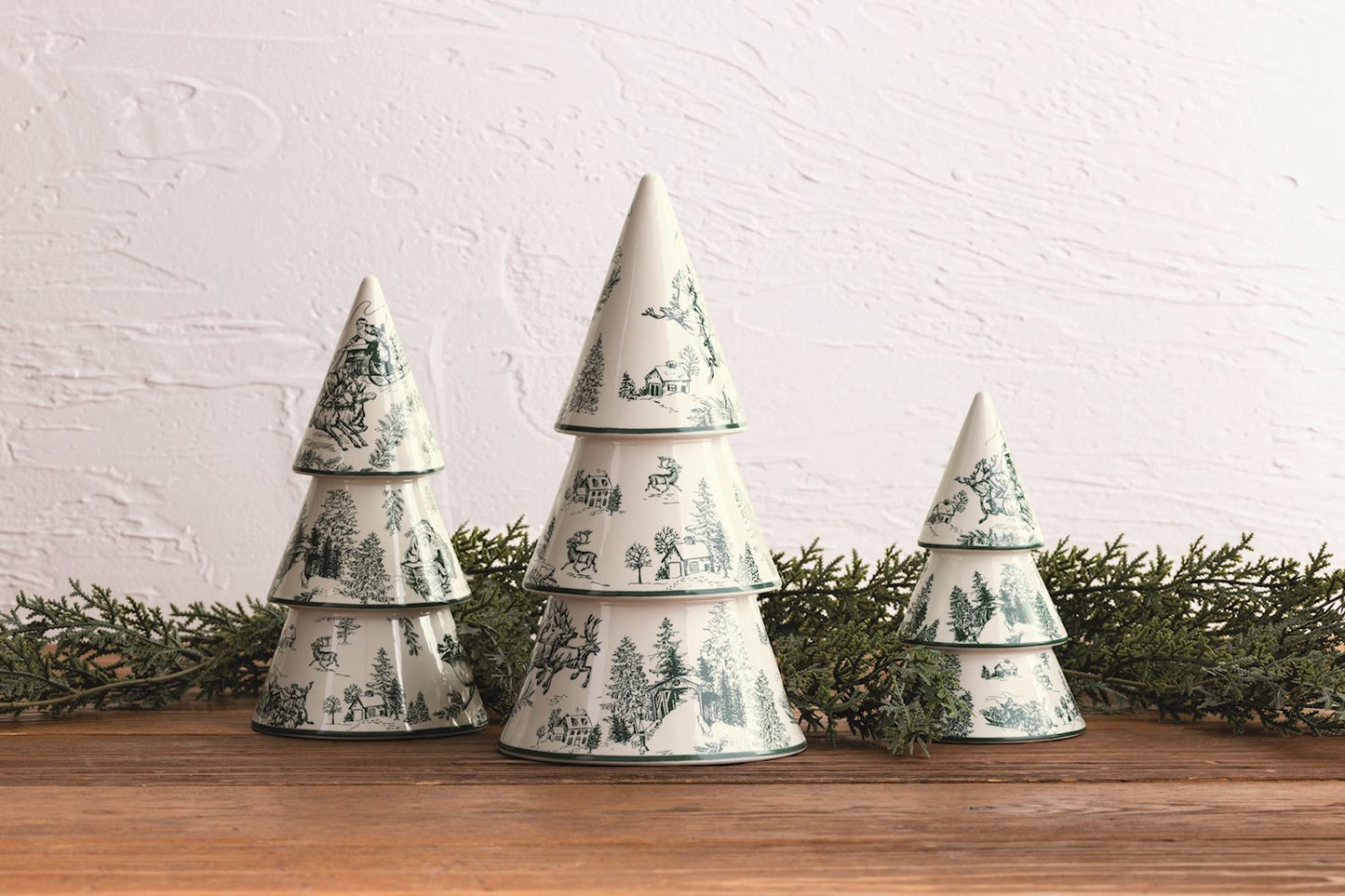 Green Toile Tree (3 Sizes)