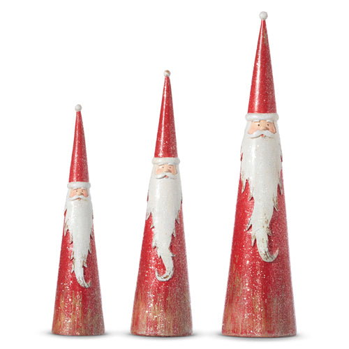 Cone Santas ( Set of 3)