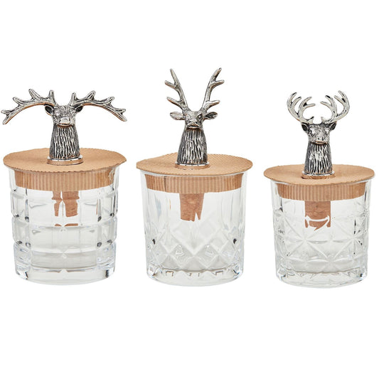 Deer DOF Glass & Bottle Stopper Sets (3 Styles)