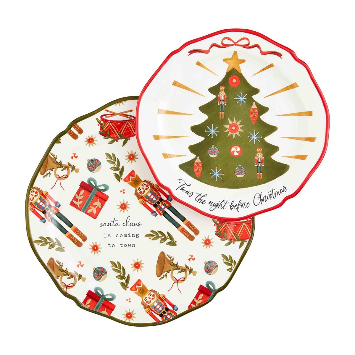 Christmas Pattern Platter Set