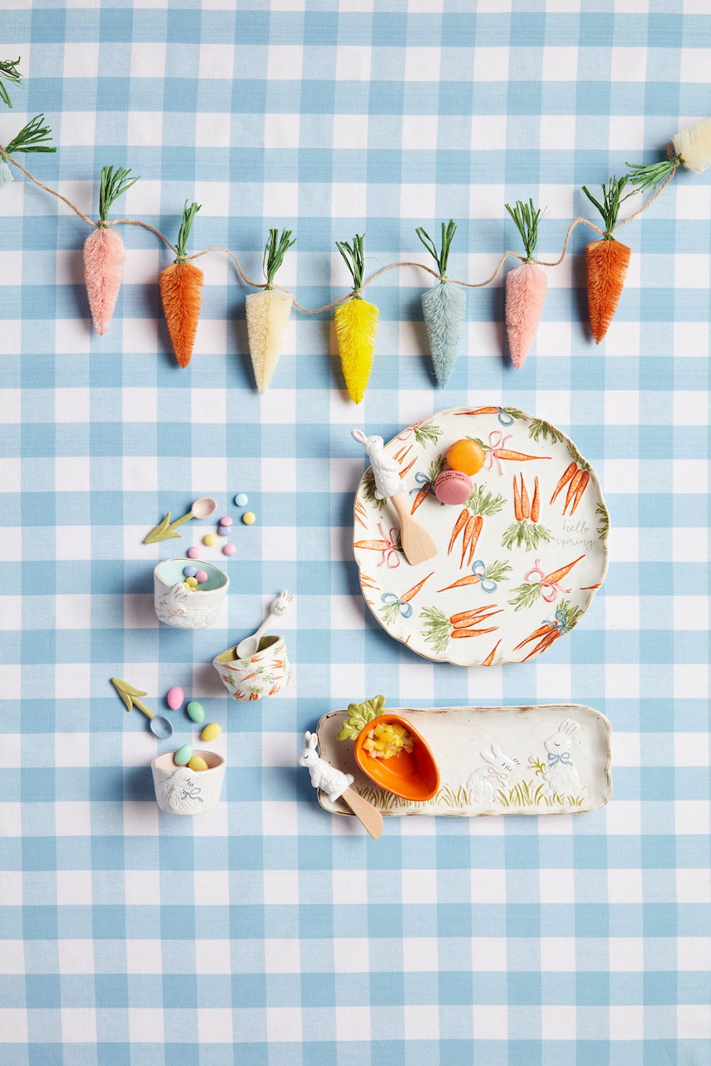 Carrot Pattern Platter Set