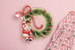 Santa Bow Wreath Platter