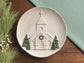 Pressed Lace Christmas Church Platter
