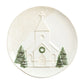 Pressed Lace Christmas Church Platter