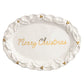 Gold Holly Merry Christmas Platter