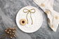 Gold Bow Wreath Cookie Plate