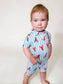 Little Pinchers Crawfish/Lobsters - SS Polo Romper: 3-6 mo