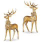 Aged Gold Deer w/Bow (2 Styles)
