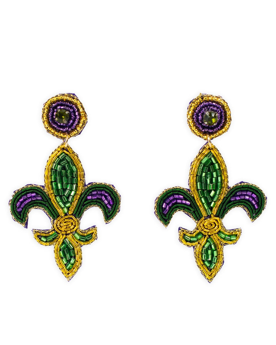 Mardi Fleur Beaded Earrings