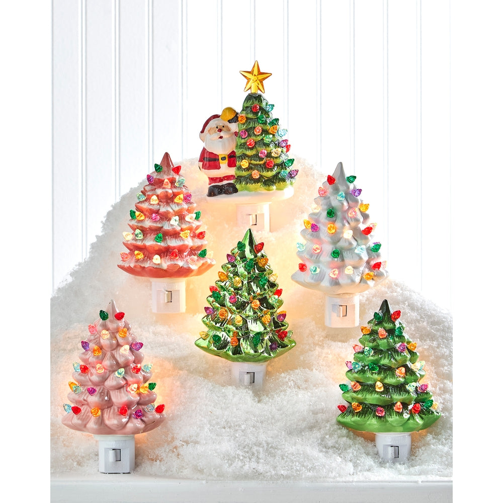 Vintage Metallic Tree Night Light