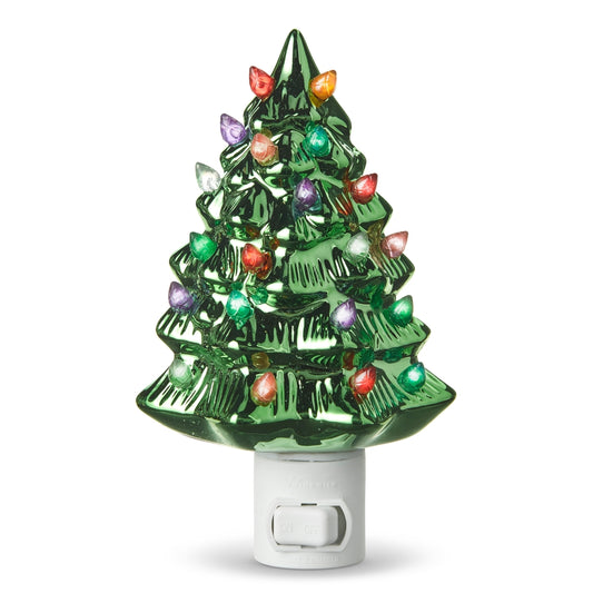 Vintage Metallic Tree Night Light