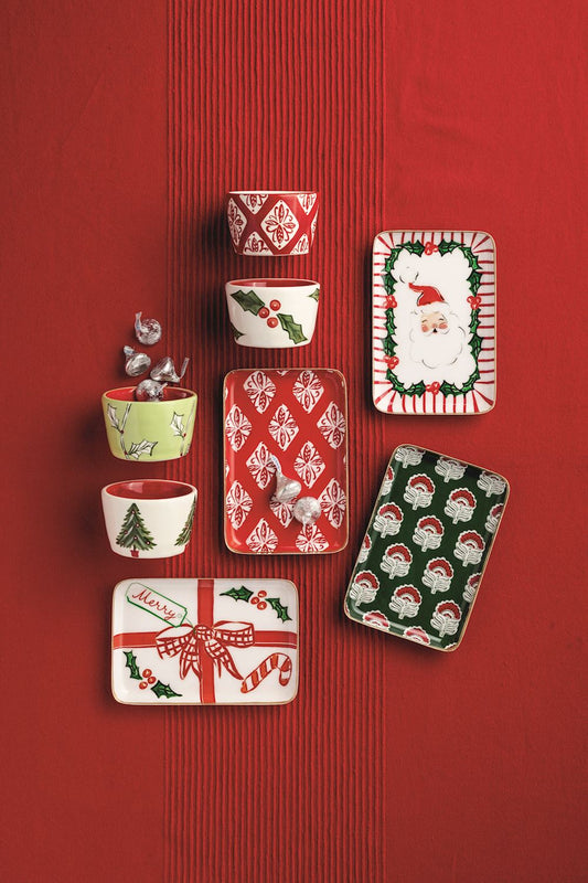 Christmas Metal Tidbit Plates (4 Styles)