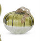 Green & Clear Crackled Handblown Glass Pumpkins (3 Sizes)