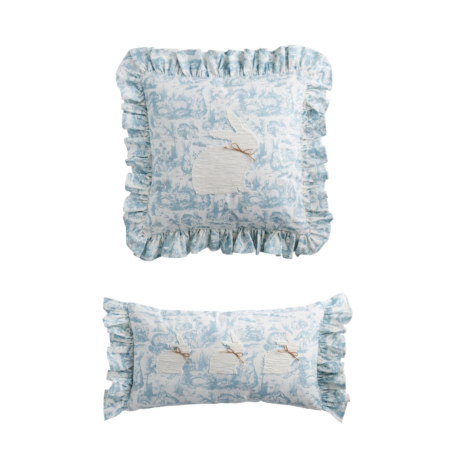 Toile Bunny Pillows (2 Styles)