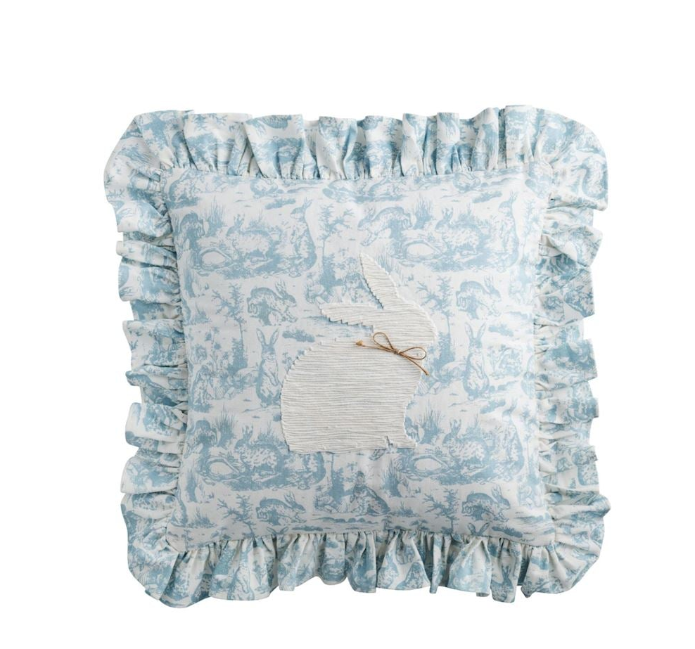 Toile Bunny Pillows (2 Styles)