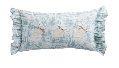 Toile Bunny Pillows (2 Styles)