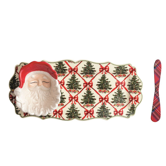 Tree Tray & Santa Tidbit Set