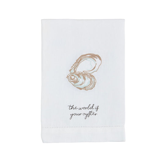 Oyster Embroidery Towels (2 styles)