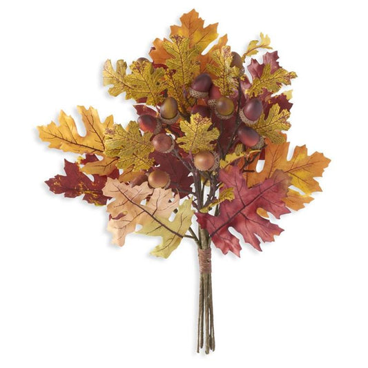 Multi Color Fall Oak Leaves Bundle - 18"