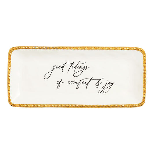 Good Tidings Gold Edge Sentiment Tray