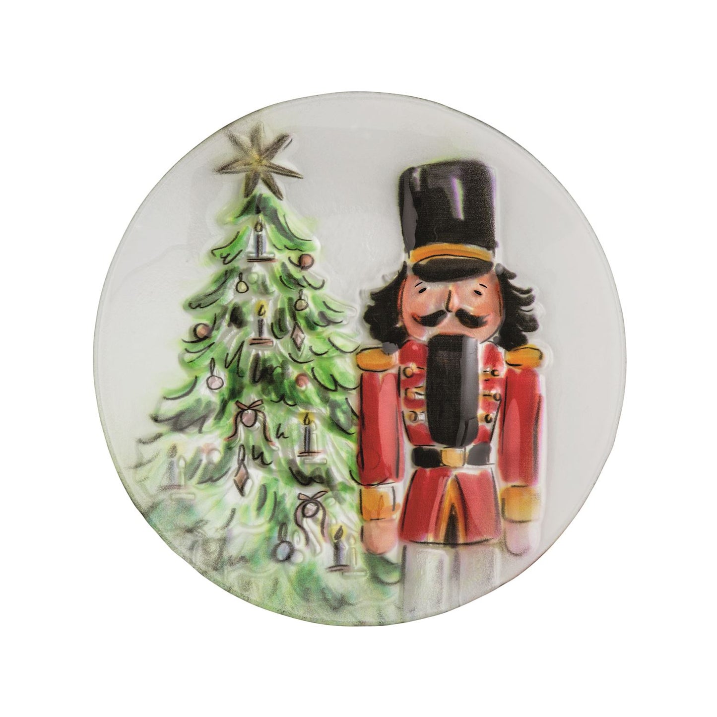 Fused Glass Nutcracker Plate