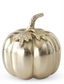 Textured Gold Metal Pumpkins (2 Sizes)
