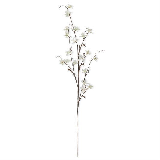 White Magnolia Blossom Spray - 40"