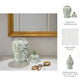 14 in. Green/White Bird and Flower Temple Chinoiserie Jar