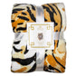 Tiger Love Throw   Soft White/Multi   50x60