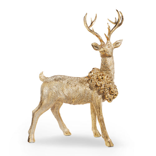 Standing Deer w/Wreath