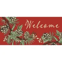 Winter Pine Welcome Sassafras Mat