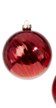 Red Blown Glass Ornament (3 Styles)