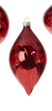 Red Blown Glass Ornament (3 Styles)