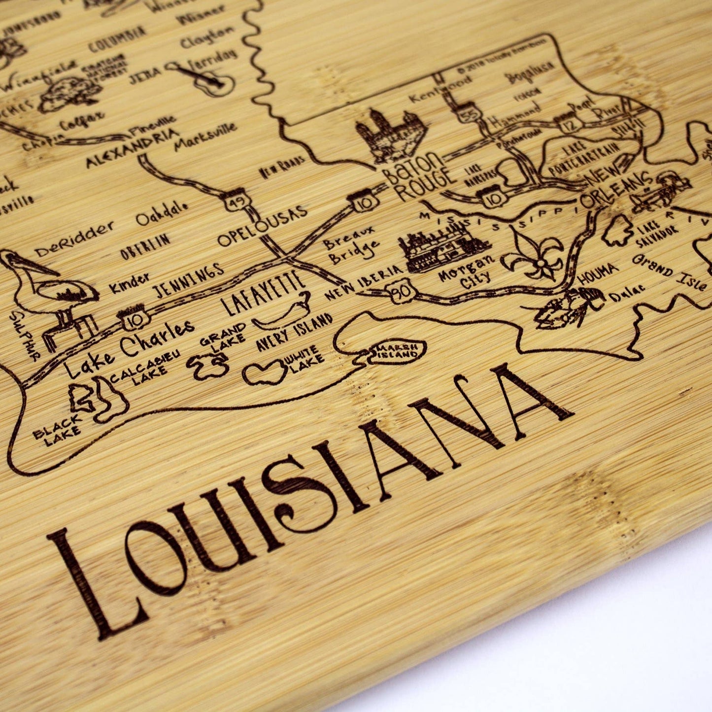 A Slice of Life Louisiana Cutting & Charcuterie Board