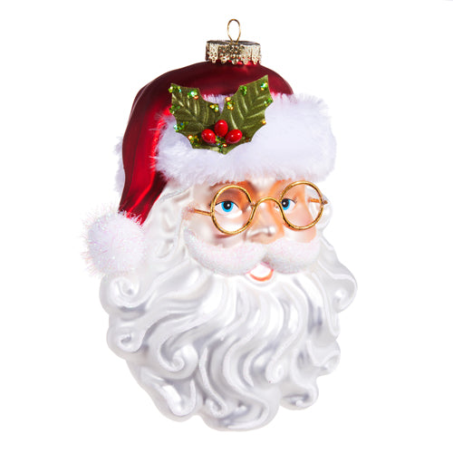 Santa w/Glasses Ornament