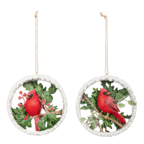 Cardinal on Branch Ornament (2 Styles)