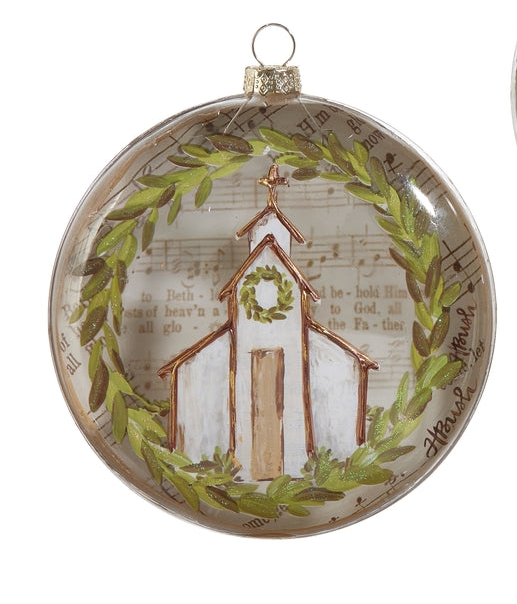 Music Sheet Church Disc Ornament (2 Styles)