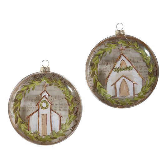 Music Sheet Church Disc Ornament (2 Styles)