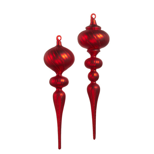 Matte Red Finial Ornament (2 Styles)