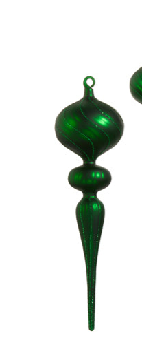 Matte Green Finial Ornament (2 Styles)