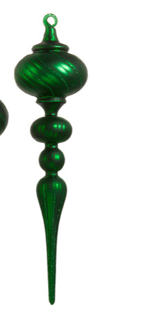 Matte Green Finial Ornament (2 Styles)