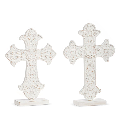Distressed Cross on Stands ( 2 Styles)