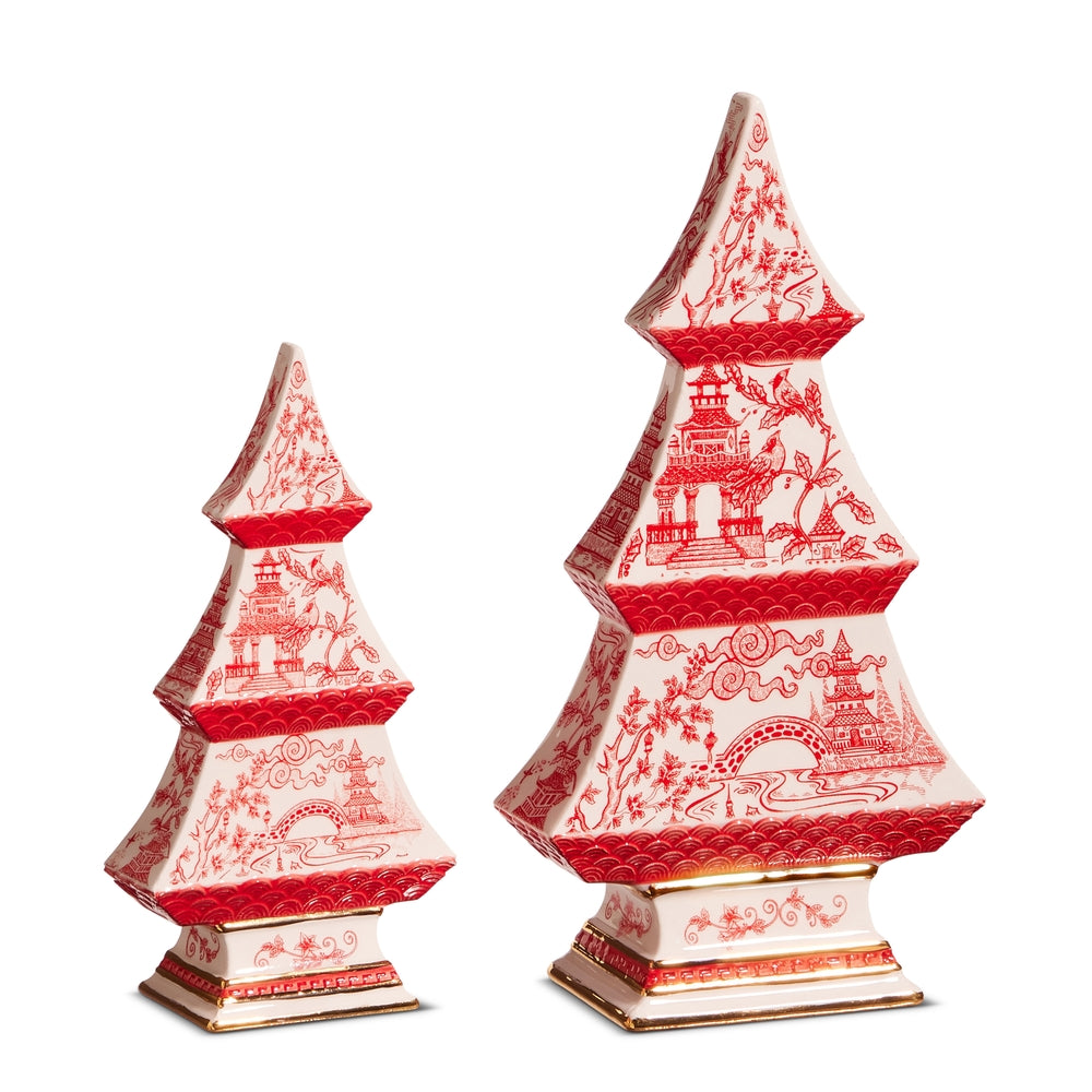 Red Chinoiserie Trees (2 Sizes)
