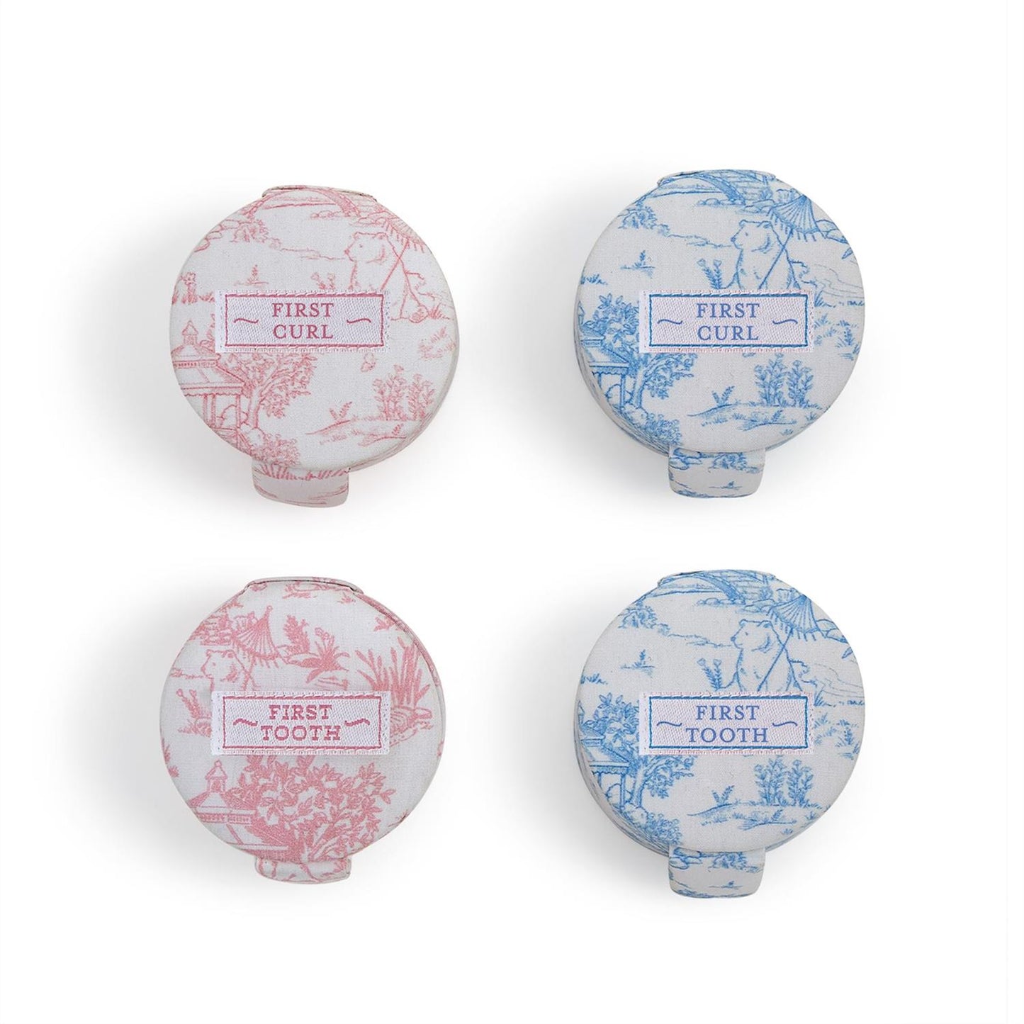 Animal Toile First Tooth/First Curl Keepsake Box Set in Gift Box (2 Colors)