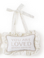 You Are Loved Beyond Measure Embroidered Ruffle Pillow Door Hanger (2 Colors)