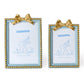Golden Bow Photo Frames in Blue (2 Sizes)