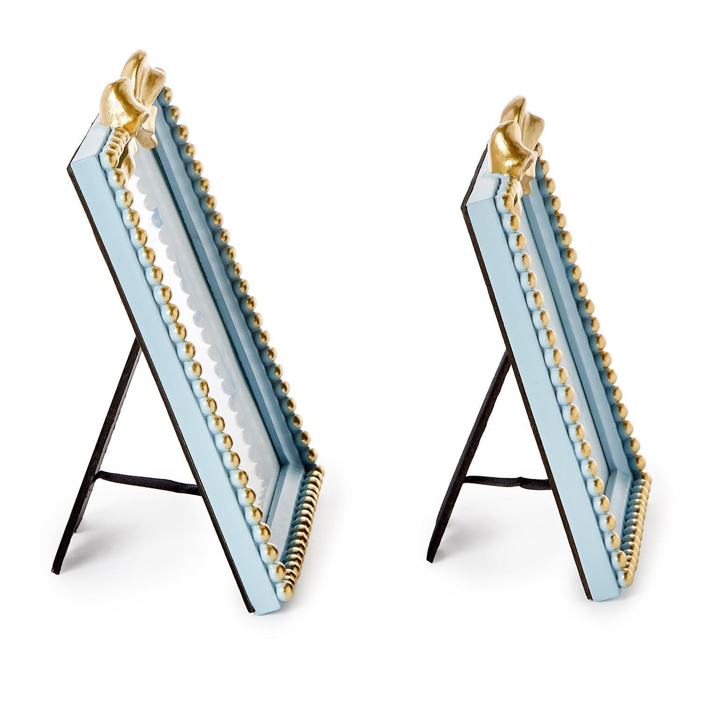 Golden Bow Photo Frames in Blue (2 Sizes)