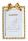 Gold Bow Photo Frame in White (2 Sizes)