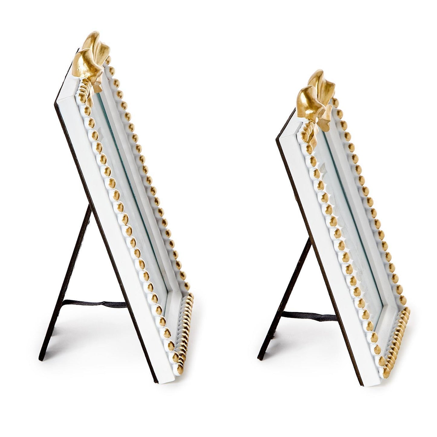 Gold Bow Photo Frame in White (2 Sizes)